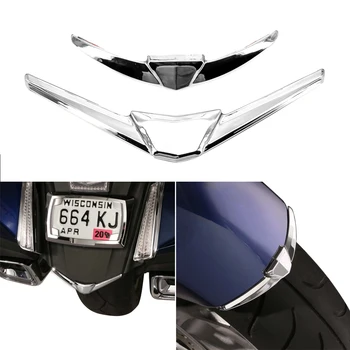 1 Adet ABS Krom Motosiklet Ön ve Arka Çamurluk İpucu Trim Kılıf Kapak Sticker Honda Goldwing GL1800 GL 1800 2018 - 2020