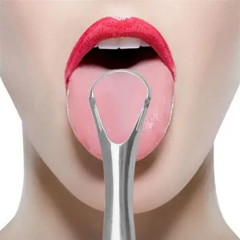 1 ADET Faydalı Dil Kazıyıcı Paslanmaz Çelik Oral Dil Temizleyici Tıbbi Ağız Fırça Kullanımlık Taze Nefes Makinesi
