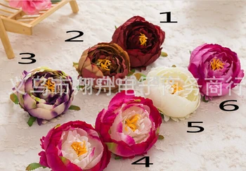 100 Adet Dia 10cm Yapay Kumaş İpek Şakayık Çiçek Kafa Düğün Dekorasyon İçin Kemer Çiçek Düzenleme DIY Malzeme Malzemeleri