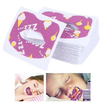 30 adet / kutu Anti-Horlama Çıkartmalar Çocuk Yetişkin Gece Uyku Dudak Burun Solunum Geliştirmek Yama Ağız Düzeltme Ortez Bant