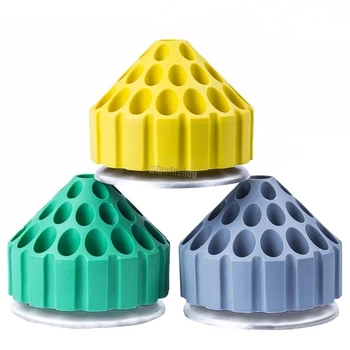 35 Delik parlatma tekerleği saklama kutusu Diş Plastik Bur Tutucu Blok Durumda 360 Derece Dönen saklama kutusu Diş Malzemesi