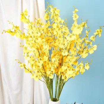 4 adet 97cm yapay çiçekler Buket Pembe İpek Kelebek Orkide Sevgililer Günü Hediyeleri DIY Ev Düğün Parti Dekorasyon Çiçek