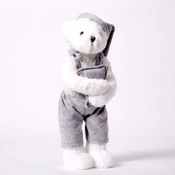 40cm Ayı Bebek Doldurulmuş Hayvanlar peluş oyuncaklar Yumuşak Bebek Çocuk Kız Çocuk Hediyeler Doğum Günü Partisi için Uyku Noel L136