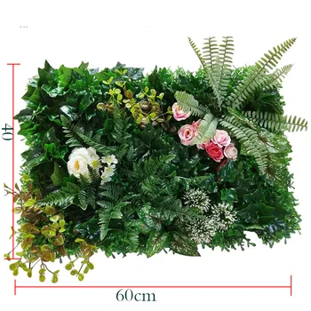 40x60 cm Yapay Bitki Duvar Panelleri Yeşil Plastik Çim Tropikal Yapraklar Okaliptüs Yonca Fern Yaprak Düğün Ev Dekorasyon