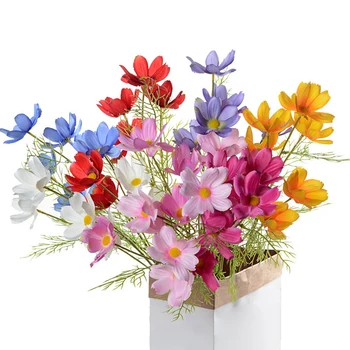 6 Adet Yapay Çiçek Gerçekçi Kumaş Sahte Gesang Çiçekler Üreticisi Ev Düğün Dekor Çiçekler Duvar Sahte Çiçek Buketi