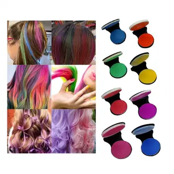 8 Adet / takım 3g Tek Kullanımlık toz saç boyası Suda Çözünür Renkli kalem saç boyası Tozu Geçici Sprey DIY Pastel Saç Araçları