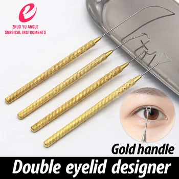 Altın saplı çift göz kapağı tasarımcısı üçgen simülatörü u şeklinde çift göz kapağı gömme aracı ark t şeklinde tasarımcı