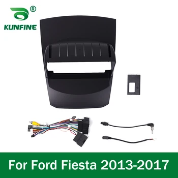 Araba GPS Navigasyon Stereo Ford Fiesta 2013-2017 İçin Radyo Fascias Paneli Çerçeve Fit 2din 9 inç Dash ana ünite ekran