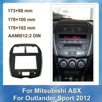 Araba Radyo Fasya Mitsubishi ASX Outlander Sport 2012 için DVD çerçeve Dash Montaj Kiti Adaptörü Trim Yüz Paneli Çerçeve Pano