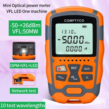 AUA-M50 Mini 4in1 Çok Fonksiyonlu Optik Güç Ölçer Görsel Hata Bulucu Ağ Kablosu Testi Fiber optik test cihazı-50~ + 26dbm VFL