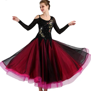 Balo salonu Yarışması dans elbiseleri Kadınlar 2023 Yeni Yüksek Kaliteli Flamenko Dans Kostüm bayan Zarif Standart Balo Salonu Elbise