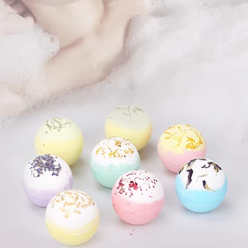 Banyo Kabarcık Topu 100g İki renkli Kuru Çiçek Banyo Tuzu Banyo Topu Spa Ayak Banyosu Kabarcık Bomba