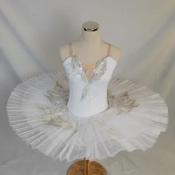Beyaz Bale Tutu Yetişkin Profesyonel Bale Tutu Kız Çocuk Kuğu Gölü Tutu Balerin Dans Kostümleri Bale Elbise Kız