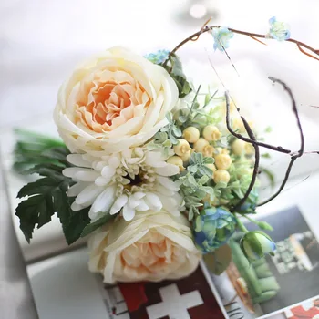 Bir Demet Yapay gül, Fulang çiçek, Gerbera taklit çiçek, düğün Sahne, Çiçekler, Ev Dekorasyon