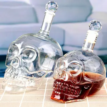Cadılar bayramı Kristal Kafatası Kafa Şişe Viski Votka şarap dekantörü Şişe viski bardağı bira bardağı Ruhları Bardak Su Bardağı Bar Ev