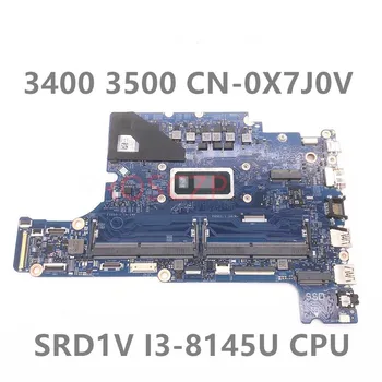 CN-0X7J0V 0X7J0V X7J0V Anakart DELL 3400 3500 Laptop Anakart SRD1V ı3-8145U CPU 17938-1 %100 % Tam Test Çalışma