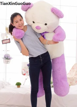 dolgular oyuncak açık mor oyuncak ayı peluş oyuncak büyük 160 cm ayı bebek yumuşak sarılma yastık oyuncak noel hediyesi b2798