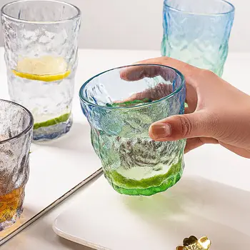 Düzensiz Şekil Buzul Gözlük Bardak İskandinav Restoran meyve suyu fincanı Kabarcık Su Degrade Kupalar 2 adet Yüksek Sıcaklık su bardakları