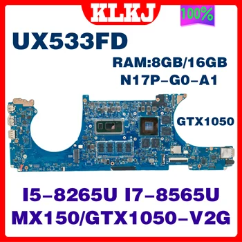 Dınzı UX533FD Anakart ASUS ZenBook 15 UX533FN UX533F Laptop Anakart 16GB / 8GB-RAM I5-8265U I7-8565U MX150 GTX1050-V2G