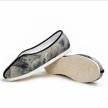Fabrika toptan Eski Pekin Unisex Kumaş Ayakkabı el yapımı katmanlar bez ayakkabı rahat münzevi ilkbahar yaz sonbahar Kungfu ayakkabı