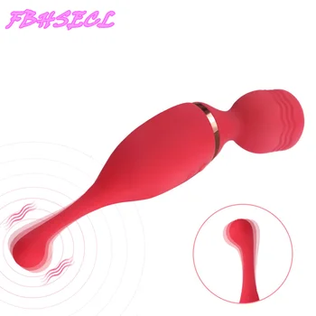 FBHSECL Yetişkin Ürünleri G noktası Masaj Klitoris Stimülasyon Seks Oyuncakları Kadınlar için AV Sopa Vibratör Erotik Çift Kafa Seks Shop