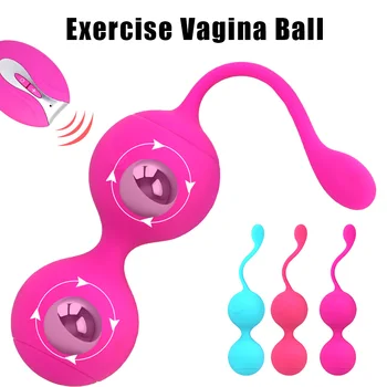 Kegel Vajinal Topu Sıkın Ben Wa Topları Kadınlar için Seks Oyuncak Silikon Vajina kas çalıştırıcı 10 Hız G Spot Vibratör