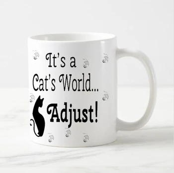 Komik Kedi Yavru Kahve Kupa çay bardağı Yenilik Kedi Saç Bir Çeşni Bu bir kedinin Dünya Sevimli Kediler Yavru Kitty Kupalar Bardaklar Hediyeler