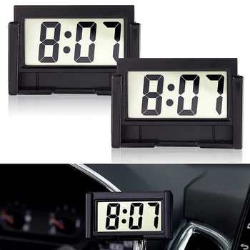 Küçük Dijital Araba Dashboard Saat Pil Işletilen Büyük Clear LCD Zaman Ekran İçin Otomotiv, Motosiklet ve Kamyon