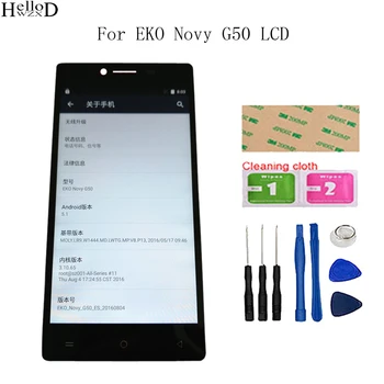Lcd ekran EKO Novy G50 dokunmatik LCD ekran Ekran sensör paneli Meclisi Telefon Lens Sensörü Onarım Parçaları Araçları