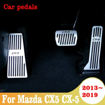 Mazda için CX5 CX-5 2013-2019 Araba Gaz Pedalı Fren Pedalları Kaymaz Kapak Kılıf Pedleri Trim Aksesuarları