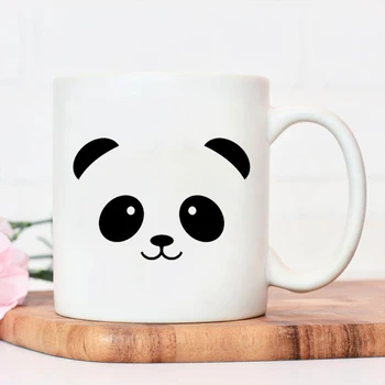 Panda Aşk Hayvan Baskı Yaratıcı kahve fincanları Çay Içecekler Tatlı Kahvaltı süt kupası Sevimli Kupalar Kolu Drinkware En Iyi Hediye