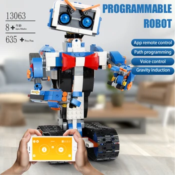 Rc Robot Yapı Taşı Tankı Oyuncaklar APP Kontrollü Mühendislik Bilimi eğitim robotu oyuncak Montaj Çocuk Hediye ıçin 635 Adet