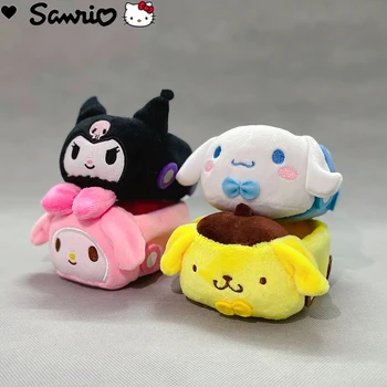 Sanrio Cinnamoroll Melodi Kuromi peluş oyuncak araba Depolama Araba Kolye Dolması Yumuşak Peluş Yastık Yaratıcı doğum günü hediyesi 12 * 8 * 6 cm
