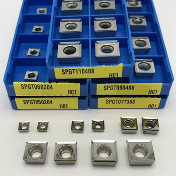 SPGT050204 SPGT060204 SPGT07T308 SPGT090408 SPGT110408 Alüminyum Insert dönüm aracı CNC Endekslenebilir Bakır Alüminyum işleme