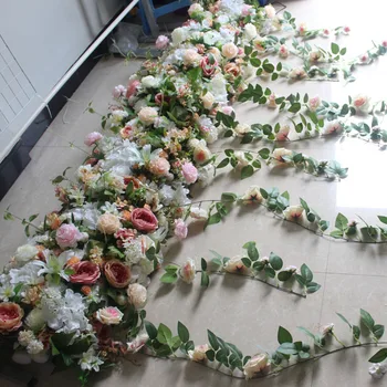 SPR YENİ Düğün Vesilesiyle Çiçek Duvar Sahne Zemin yapay çiçek Masa Koşucu kemer çiçek parti olay dekoratif toptan