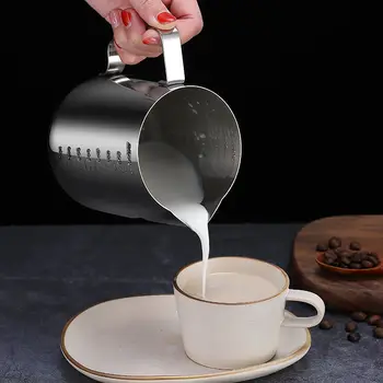 Sürahi Sürahi Makinesi Paslanmaz Çelik süt köpürtme sürahisi Espresso Kahve Barista Craft Latte Cappuccino süt kreması Frother Cup2
