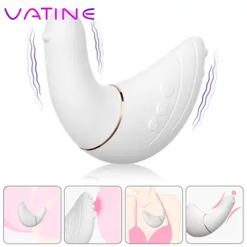 VATINE Kadın Masturbator Çift 10 Frekanslı titreşimlı masaj aleti Klitoral Stimülatörü Yetişkin Seks Oyuncakları Yapay Penis Vibratör g-spot