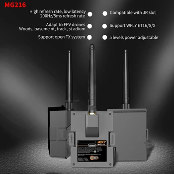 WFLY MG216 2.4 GHz Uyumlu ET16S Radyo Düşük Gecikme Uzun Menzilli TX Modülü ile RG202Pro / Mini Mikro Alıcı için RC Drone Parçaları