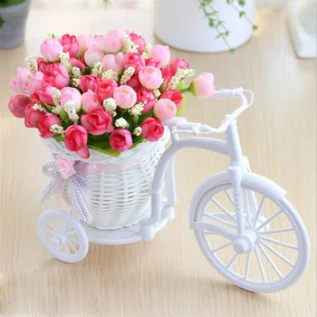 Yapay çiçekler ipek çiçekler güller plastik rattan yüzen ev aksesuarları süsler sahte çiçekler ekran ev dekorasyon