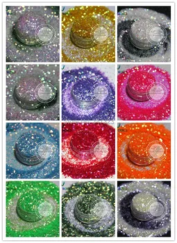 Yağmurlama Yanardöner Gökkuşağı Renkleri glitter pulları tırnak tasarım ve Sanat ve Zanaat DIY dekorasyon