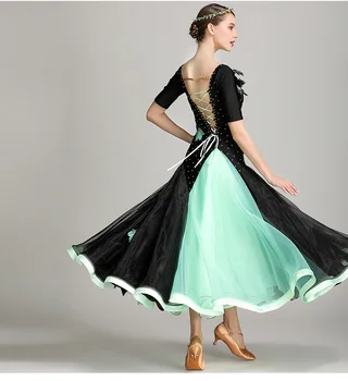 yeni siyah flamenko elbise ispanyol dans kostümü balo salonu dans yarışması elbiseler balo salonu dans elbiseleri waltz tango giyim