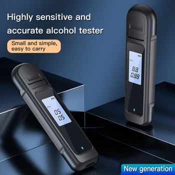 Yeni Taşınabilir Temassız Alkol Nefes Tester ile dijital ekran Ekran USB Şarj Edilebilir Breathalyzer Analiz Yüksek Doğruluk