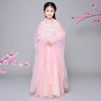 Yeni çocuk Kostüm Kız Prenses Kraliyet rüzgar Peri Kuyruk Han Zheng 61 kostüm ÇÜNKÜ