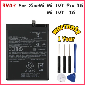 Yeni çığlık BM53 Telefonu Pil İçin Xiaomi Mi 10T mi 10T Pro Pil Uyumlu Yedek Piller 5000mAh Ücretsiz Araçlar