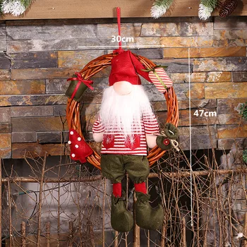 yüksek kaliteli noel Bezi noel Ağacı dekorasyon yılbaşı dekoru kapı çelenk