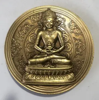 Çin Nadir Koleksiyonlar Seiko pirinç Çift taraflı lotus Buda Hatıra madalyon heykeli