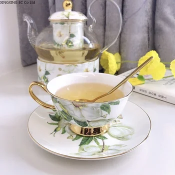 Öğleden sonra Çay çay seti Seti Avrupa seramik ısıtma tabanı yaratıcı kahve fincanı demlik Siyah Çay çay seti ev dekorasyon süsler